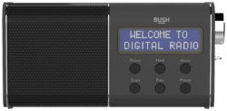 Bush - Compact Rechargeable DAB/FM Radio - Black